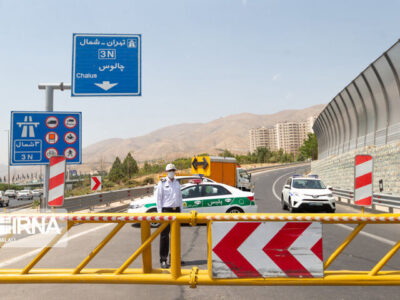 تردد خودروها در آزادراه تهران شمال و جاده چالوس تا ساعت ۱۹ ممنوع است
