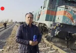 خارج شدن قطار از ریل در ایستگاه هشتگرد